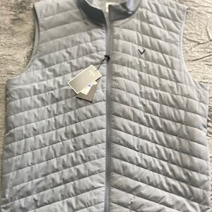 Callaway Golf Grey Full Zip Mens Vest size XL UPF 50 NWT